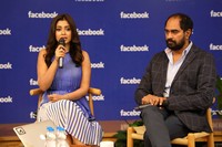 Krish and Shriya Saran at Facebook office